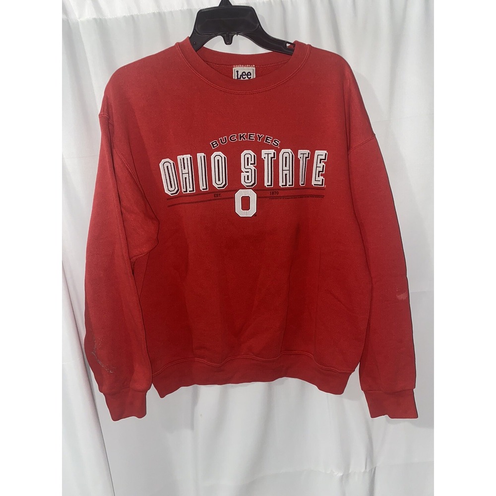 Vintage Ohio State University‎ Buckeyes Lee Sport Sweatshirt Distressed